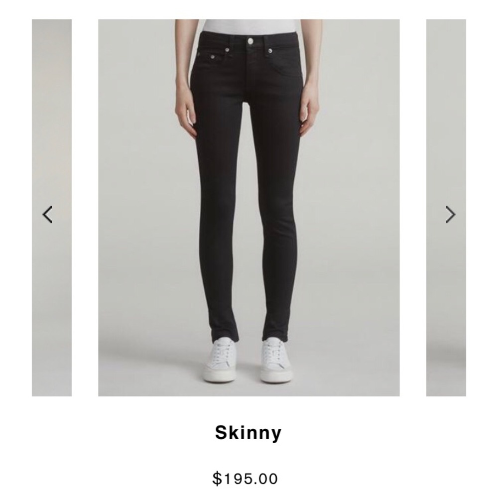 Rag and Bone skinny jeans in Coal
